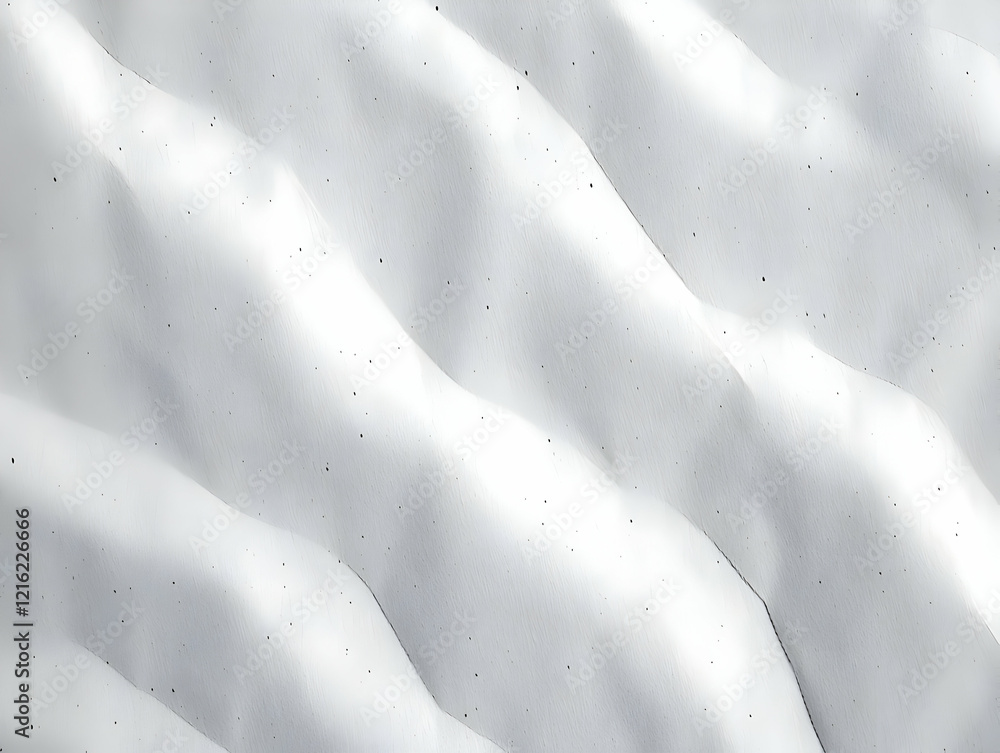 Poster white wavy background forms soft, elegant curves with subtle texture and speckles.