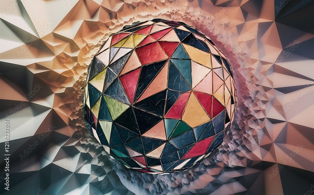 Aufkleber polygon design. abstract pattern. mosaic gradient
