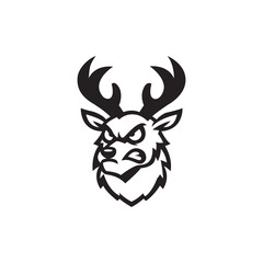 Fototapeta premium Deer head mascot template