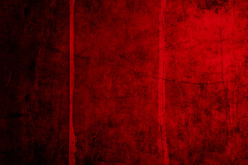 Fototapeta premium Dark Red Grunge Wall Texture Background with Cracks and Scratches Displaying Distress and Decay.