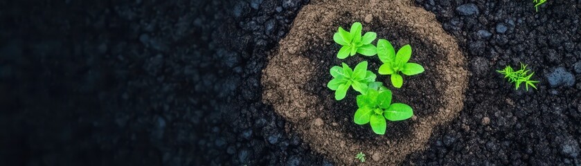 Naklejka premium Soil remediation projects using innovative techniques for sustainable environmental recovery and restoration.