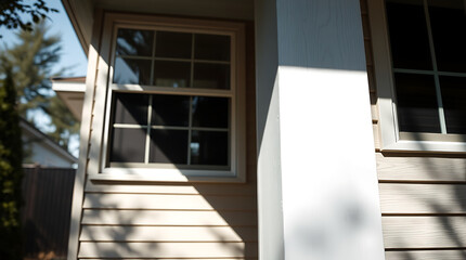 Sunlit House Exterior: Captivating Architectural Details of a Modern Home