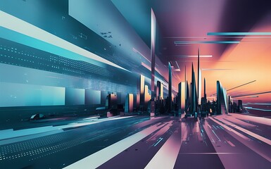 Digital Background - Digitalization themed background with gradient color