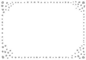 手描きのクレヨン素材　背景　フレーム