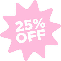 25% Off Sale Tag Sticker , 25% Off Sale Sticker