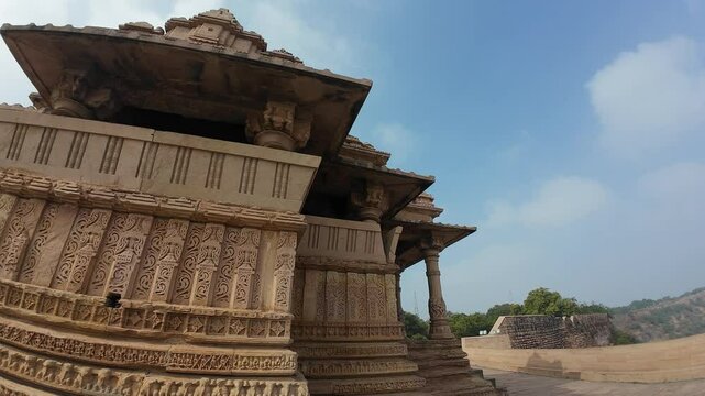Exterior view of sas bahu temple in Gwalior, Madhya Pradesh