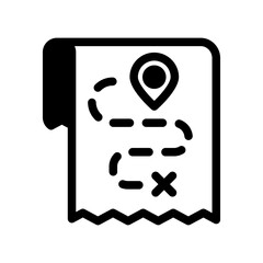 treasure map solid style