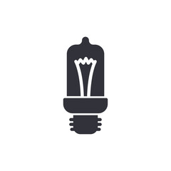Light bulb solid icons, minimalist vector illustration ,simple transparent graphic element .Isolated on white background