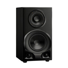 Obraz premium Front of music audio speaker on transparent background PNG Generative AI