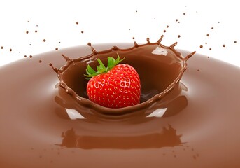 Strawberry Splashing in Milk