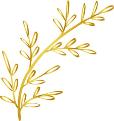 gold leaf line decoration
