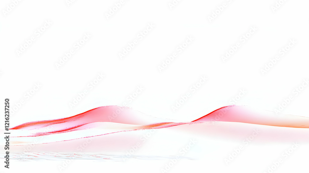 Poster abstract red and pink flowing lines on white background creates a dynamic visual experience.
