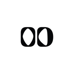 OD monogram logo design letter text name symbol monochrome logotype alphabet character simple logo