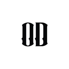 OD monogram logo design letter text name symbol monochrome logotype alphabet character simple logo