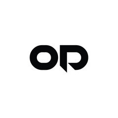 Fototapeta premium OD monogram logo design letter text name symbol monochrome logotype alphabet character simple logo