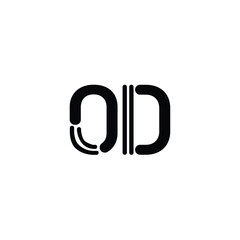 OD monogram logo design letter text name symbol monochrome logotype alphabet character simple logo