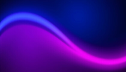 Naklejka premium vibrant neon waves, abstract digital art, electric purple and blue gradient, smooth curved lines, glowing energy flow, futuristic background, dynamic composition, luminous colors, sleek design, minima