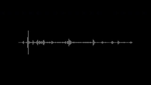 Audio wave or frequency digital animation effect 4K 