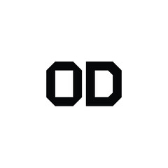 OD monogram logo design letter text name symbol monochrome logotype alphabet character simple logo