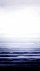 Fototapeta premium Abstract Background Displays Soft Blue Watercolor Wash in Horizontal Stripes with Gradient Effect.