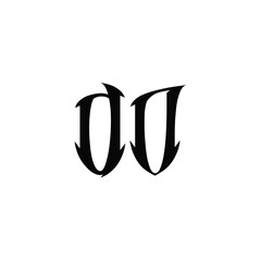 OD monogram logo design letter text name symbol monochrome logotype alphabet character simple logo
