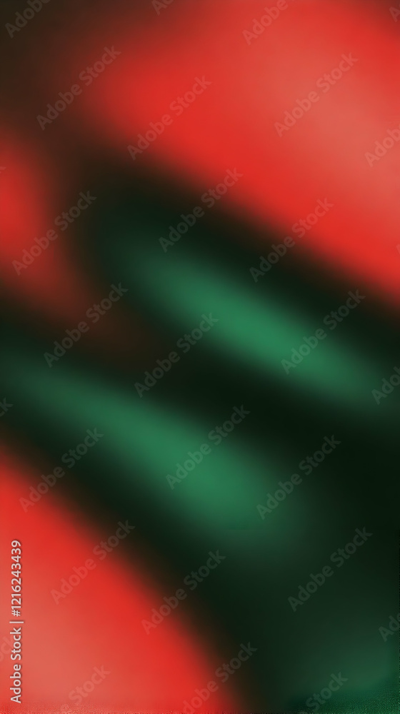Poster abstract red and green gradient background blends smoothly with soft lighting effects.