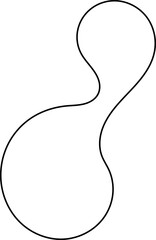 Fototapeta premium blob line decoration vector
