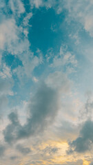 Summer blue sky cloud gradient light white background. Beauty clear cloudy in sunshine calm bright winter air bacground. Gloomy vivid cyan landscape in environment day horizon skyline view spring wind