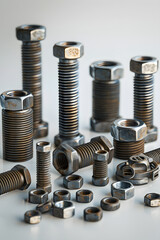Showcasing a Spectrum of Nut and Bolt Sizes: A Comparative Visual Guide