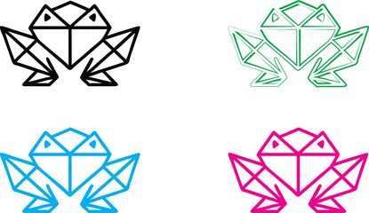 Geometric diamond shapes, origami-inspired design, symmetrical patterns, minimal line art, abstract gemstone logo, colorful variations, black white and pastel colors, clean vector graphics, modern log