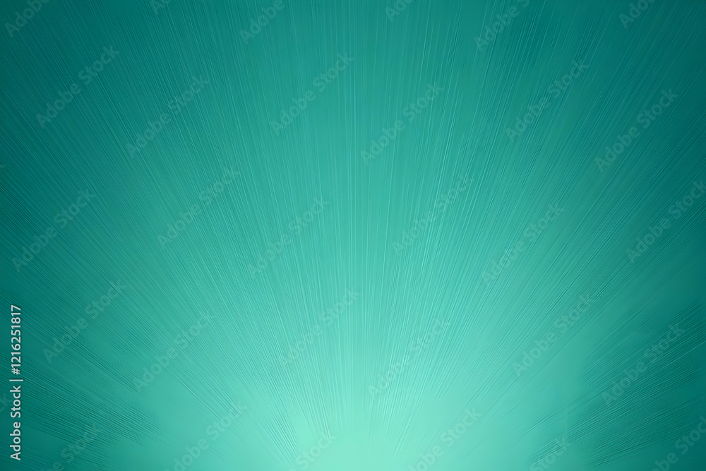 Poster abstract teal green background with radial lines creates dynamic visual effect