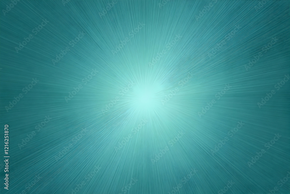 Poster abstract teal background with radiating lines and central light source creates dynamic visual