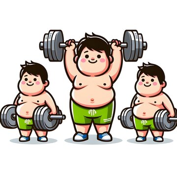illustration of a man lifting weights