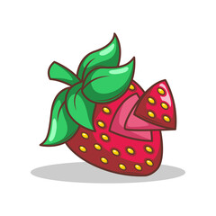 hand drawn strawberry fruit illustration art

