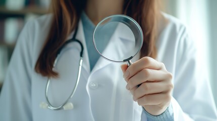 female doctor holding stethoscope