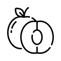 Get this creative and perfect icon of plum fruit, ready for premium use vector