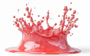 bright topping splash isolated on white background