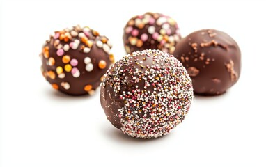 Chocolate bright candy isolated on white background