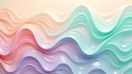 Fluid Motion Pastel Wavy Lines Background