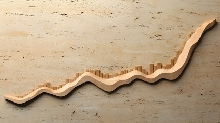 Population growth line chart visualization data analysis statistical representation academic informative realistic clay design