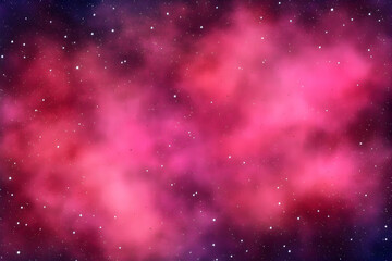 Fototapeta premium Pink and Purple Nebula Background Creates an Enchanting Cosmic Scene with Sparkling Stars Scattered Across the Expanse.