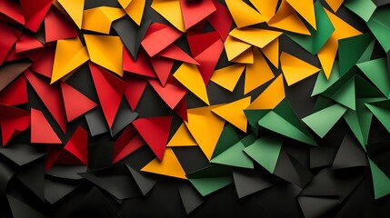 Obraz premium Abstract Colorful Triangular Paper Pattern Design