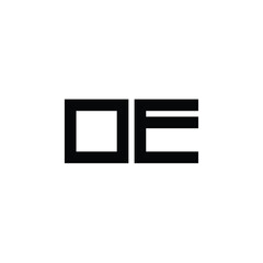 OE monogram logo design letter text name symbol monochrome logotype alphabet character simple logo