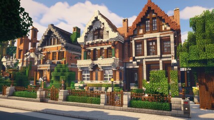 Charming terraced houses featuring unique designs