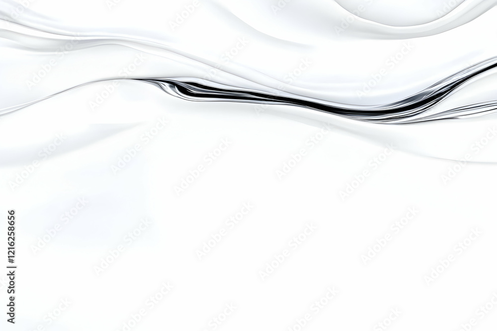 Poster abstract white background with flowing lines and gray accents creates a smooth and elegant design