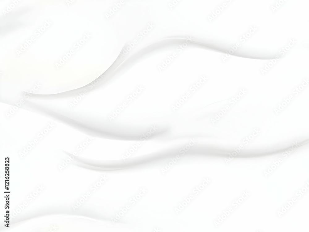 Poster White Abstract Background Creates Soft and Elegant Flowing Texture with Smooth Curves