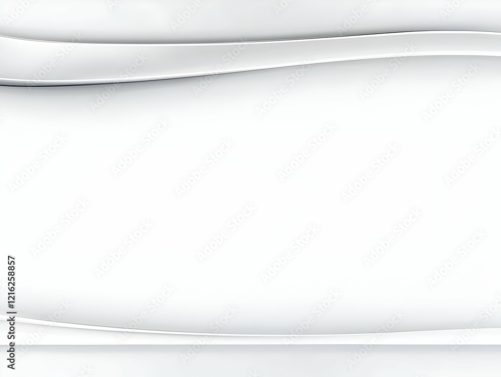 Poster abstract white background with subtle wavy lines and soft shadows creates a clean minimalist design