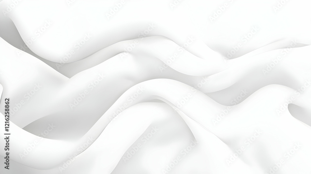 Poster abstract white wavy background creates a smooth and elegant flowing design for modern projects.