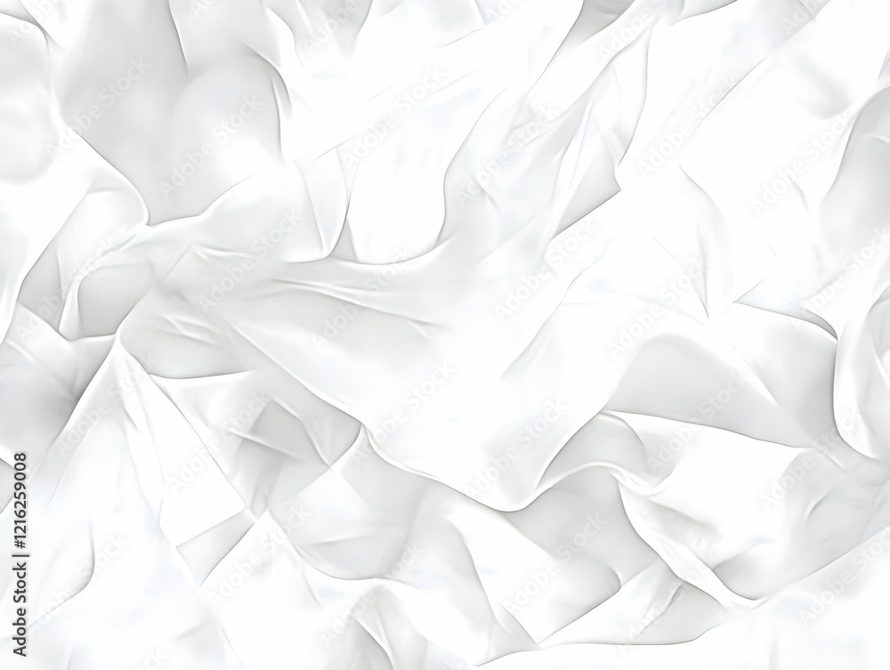 Poster white fabric texture background flows smoothly and elegantly in soft folds with delicate light and s