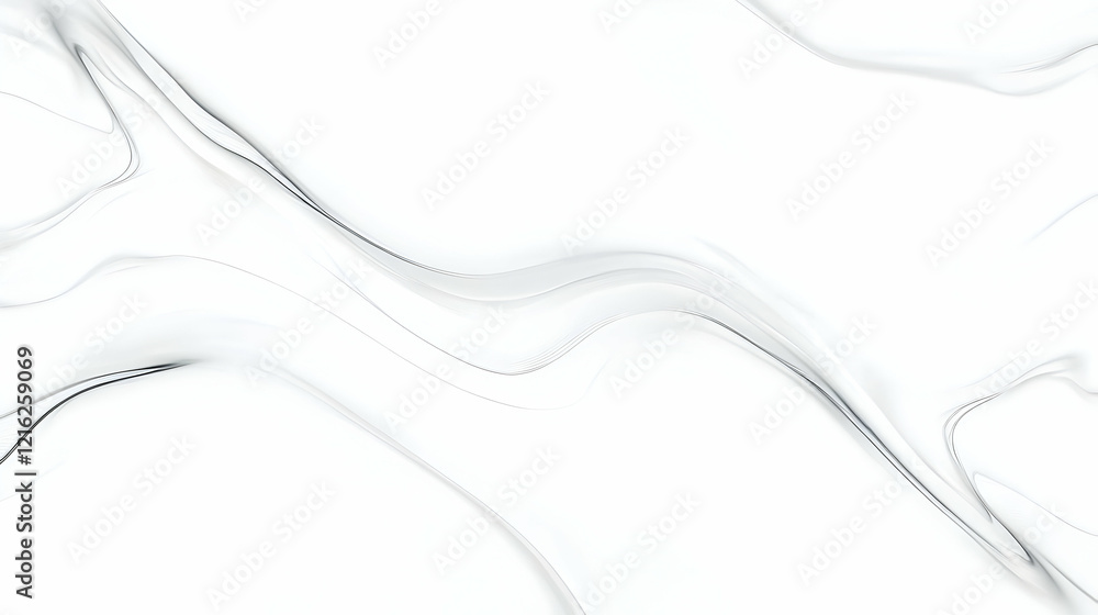 Poster abstract white background flows gracefully with smooth lines and subtle shadows